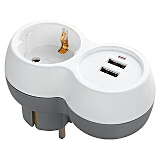 Električni razdelilnik + USB (Plastika, 16 A)