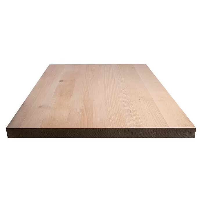 Leimholzplatte Treppenstufe - Buche, Qualitätsstufe Leimholzplatte: A/B, 900 x 650 x 40 mm - Helles Holzbrett mit Maserung, dunkler Kante, für Arbeitsplatte oder Regal.