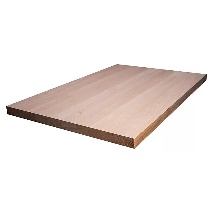 Leimholzplatte Treppenstufe - Buche, Qualitätsstufe Leimholzplatte: A/B, 1.200 x 650 x 40 mm - Helle Massivholzplatte, ideal als Tischplatte oder Arbeitsfläche, mit feiner Maserung und stabilen, verleimten Lamellen.