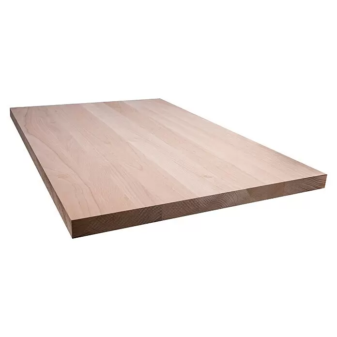 Leimholzplatte Treppenstufe - Buche, Qualitätsstufe Leimholzplatte: A/B, 1.200 x 650 x 40 mm - Helle Buchenholzplatte, dick, ideal für Tischplatten oder Arbeitsflächen.