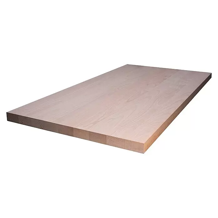 Leimholzplatte Treppenstufe - Buche, Qualitätsstufe Leimholzplatte: A/B, 1.200 x 650 x 40 mm - Helle, keilgezinkte Massivholzplatte mit Naturmaserung für verschiedene Anwendungen.