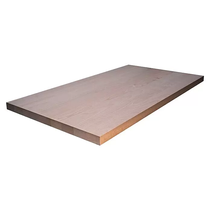 Leimholzplatte Treppenstufe - Buche, Qualitätsstufe Leimholzplatte: A/B, 1.200 x 650 x 40 mm - Hellbraunes Holzbrett, eine massive Tischplatte oder Platte.