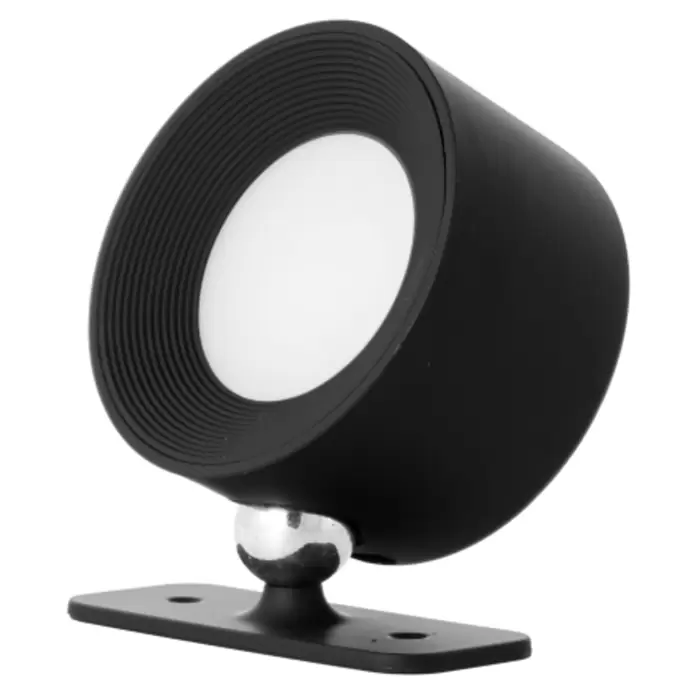 Lavida Akku-Wandleuchte Novara - L x B x H: 9,25 x 7,6 x 4,5 cm, 2 W, Schwarz, Mehrfarbig, Rund