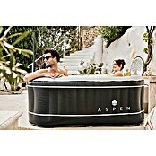 NetSpa Mobil-Whirlpool Aspen (L x B x H: 168 x 168 x 70 cm, Schwarz/Weiß, 700 l) | BAUHAUS