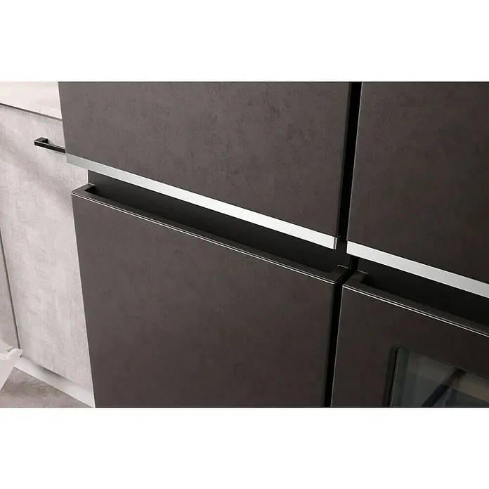 Wolkenstein Kühl-Gefrierkombination WCD595EWTSNF ST - Nutzinhalt Gesamt: 606 l, 72 x 90,5 x 182 cm, Granitoptik - Elegante graue Kühl- und Gefrierkombination mit schlichten, silbernen Griffen, die ein modernes und stilvolles Design für jede Küche bieten.