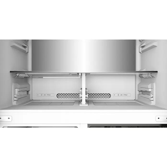 Wolkenstein Kühl-Gefrierkombination WCD595EWTSNF ST - Nutzinhalt Gesamt: 606 l, 72 x 90,5 x 182 cm, Granitoptik - Kühlschrankinneres mit doppelten Luftfiltern für verbesserte Hygiene und frische Luftzirkulation, ideal für die Lagerung von Lebensmitteln.