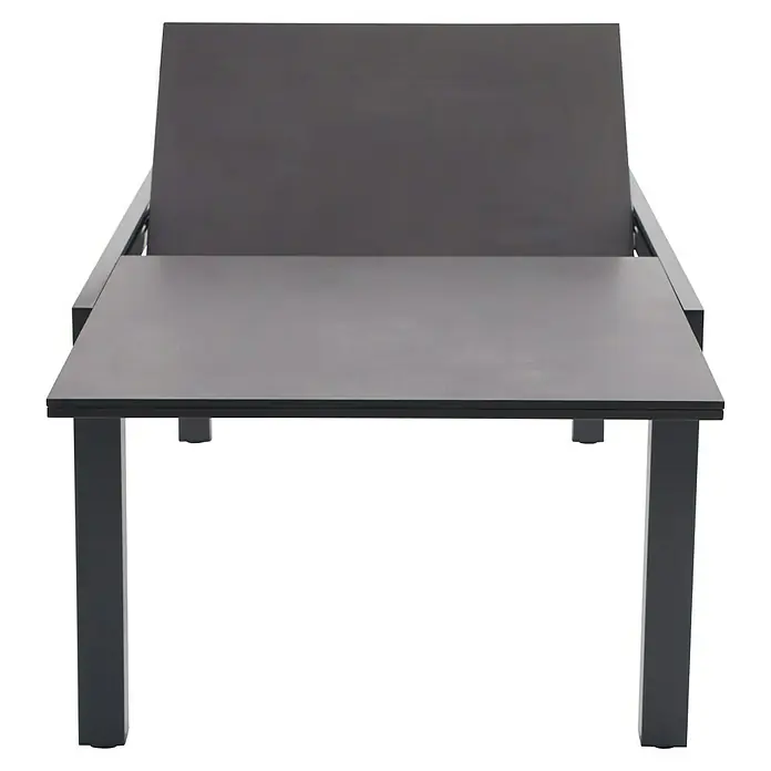 Sunfun Maja Gartentisch Stone - L x B x H: 300 x 100 x 74 cm, Aluminium, Sintered Stone, Ausziehbar, Night-Grey - Ein grauer Gartentisch mit einem modernen Design und einer glatten Oberfläche, ideal für den Außenbereich.