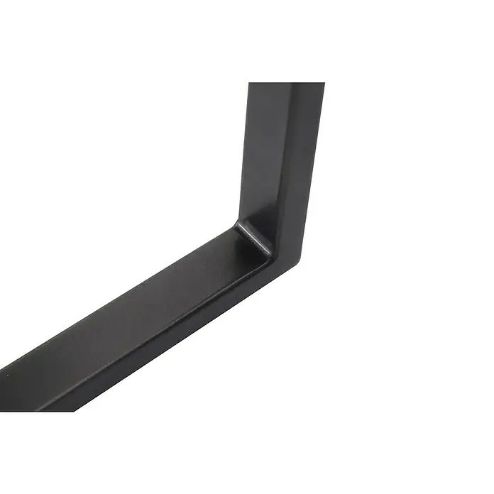 Sunfun Maja Slim Garten-Couchtisch - L x B x H: 50 x 50 x 43 cm, Anthrazit - Detailaufnahme eines schwarzen, pulverbeschichteten Tischbeins aus Metall, das Stabilität und modernen Stil vereint.