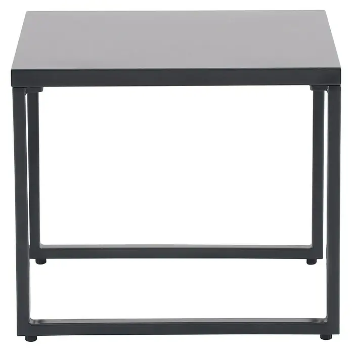 Sunfun Maja Slim Garten-Couchtisch - L x B x H: 50 x 50 x 43 cm, Anthrazit - Stilvoller, grauer Beistelltisch mit Metallgestell. Ideal als Ablagefläche und zur Dekoration im modernen Wohnbereich.