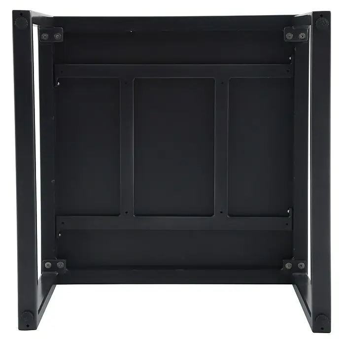 Sunfun Maja Slim Garten-Couchtisch - L x B x H: 50 x 50 x 43 cm, Anthrazit - Detailaufnahme des stabilen, schwarzen Metallgestells. Ideal für eine robuste und langlebige Konstruktion.