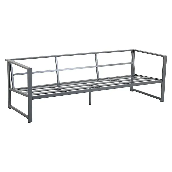 Sunfun Maja Slim Loungesofa - B x T x H: 205 x 72 x 65 cm, Anthrazit, 3-Sitzer - Metallrahmen eines Sofas in modernem Design. Ideal für den Innen- und Außenbereich, robust und stilvoll.\n
