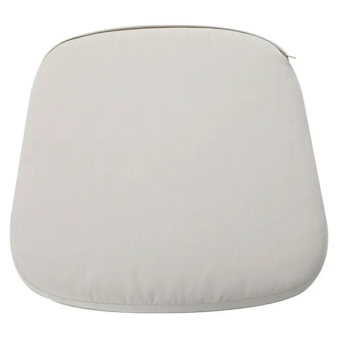 Sunfun Maja Gartensessel - Seilgeflecht, Grau-Beige, B x T x H: 64 x 65 x 77 cm - Ein weiches, bequemes Stuhlkissen in neutralem Weiß, ideal für zusätzlichen Komfort und Stil in Ihrem Essbereich oder Büro.
