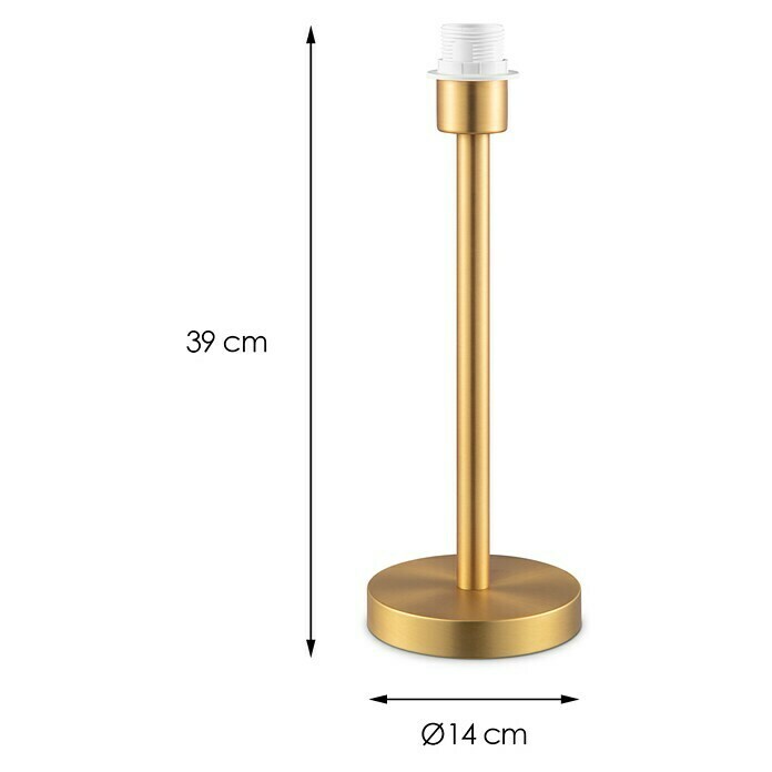 Home Sweet Home Lampenfuß Stick (40 W, Farbe: Messing, Höhe: 39 cm)