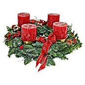 Adventsgesteck (Koniferen-Mix, Durchmesser: 30, Dekoriert)