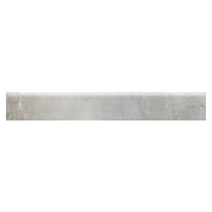 Sockelfliese Urban Beton - 7,5 x 60 cm, Grau, Matt - Graue, strukturierte Oberfläche, ähnlich Beton oder Stein.