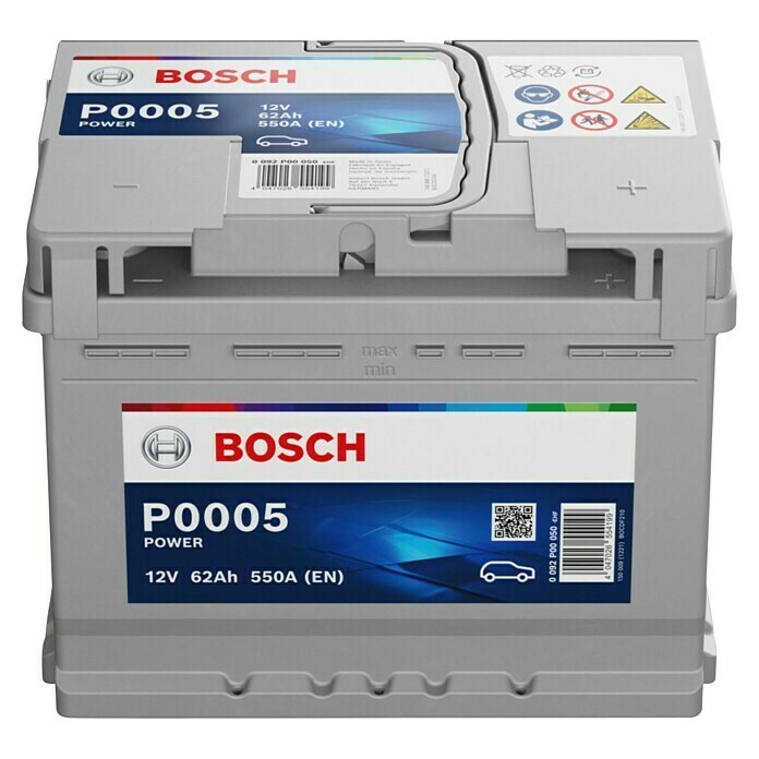 Bosch Autobatterie SLI 62Ah 550A (Typ Autobatterie: Blei-Säure, 12 V, 62 Ah) | BAUHAUS