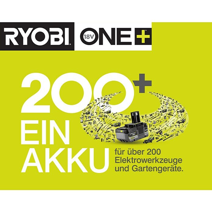 Ryobi ONE+ Akku-Kettensäge OCS 1830 (18 V, Li-Ionen, Ohne Akku, Schwertlänge: 30 cm)