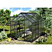 Vitavia Gewächshaus (3,23 x 1,95 x 2,07 m, Glasstärke: 6 mm, Polycarbonat, Anthrazit)