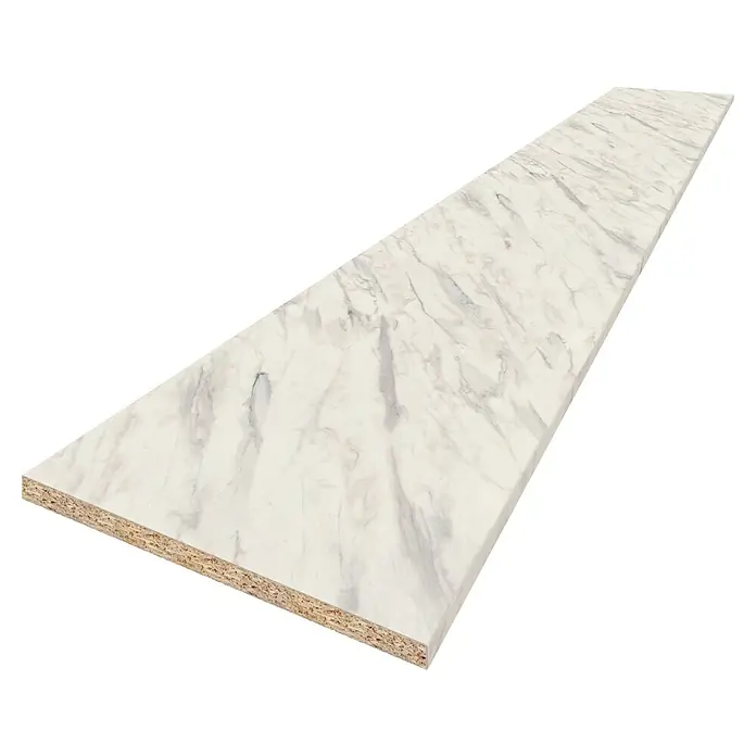 CUCINE Küchenarbeitsplatte nach Maß - Marmor weiß, Stärke: 3,8 cm, Breite: 60 cm - Marmorplatte, ideal für Arbeitsflächen oder Möbel. Das Dekor ist elegant und hochwertig, passend für moderne Interieurs.