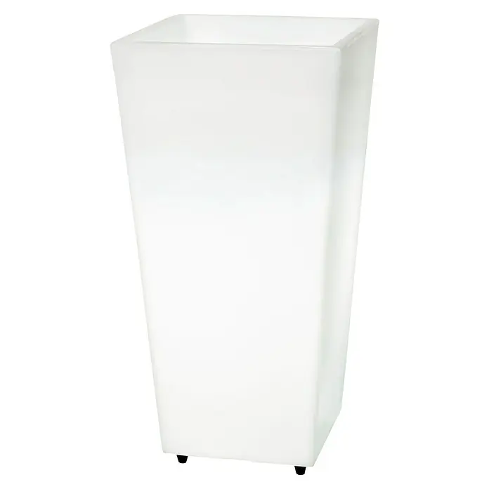 New Garden Pflanzsäule eckig Melisa 30 - 30 x 30 x 60 cm - Elegante, beleuchtete weiße Pflanzsäule mit schlichtem, modernem Design für den Innen- und Außenbereich. Vielseitig und stilvoll.
