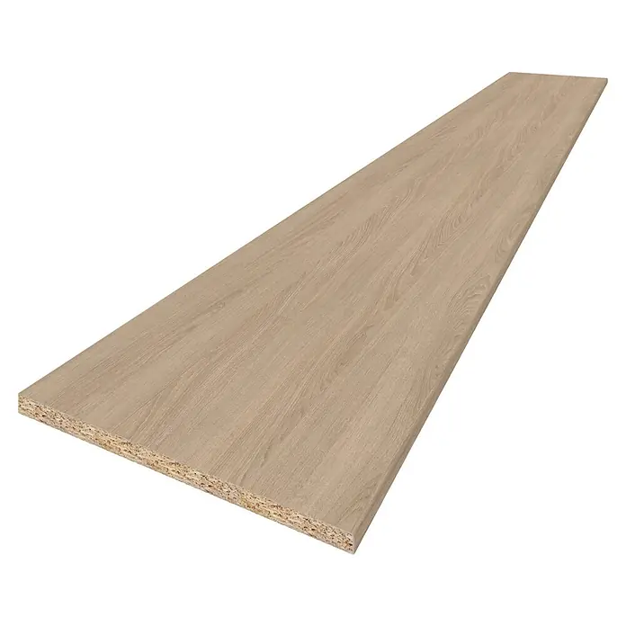 CUCINE Küchenarbeitsplatte nach Maß - Provence Eiche, Stärke: 3,8 cm, Breite: 60 cm - Attraktive Spanplatte mit heller Holzmaserung, ideal für Möbelbau und Innenausbau. Robuste Qualität für vielfältige Anwendungen.