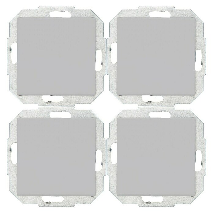 Plaque Carrée Dooxie 4 Postes Finition Blanc - Particulier