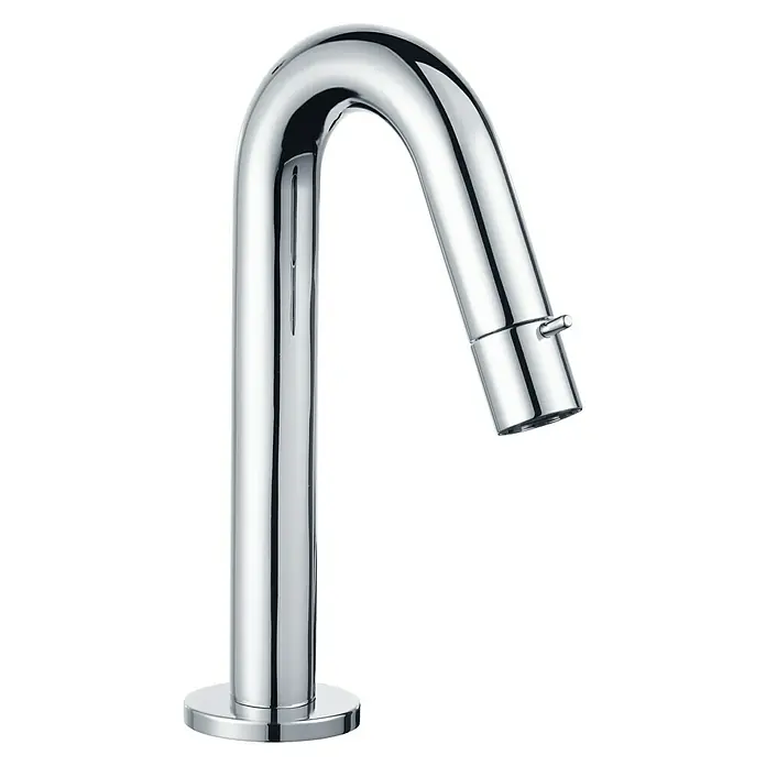 Kludi Bozz Kaltwasser-Standventil - Chrom, Glänzend - Elegante Chromarmatur mit gebogenem Auslauf. Ideal für moderne Badezimmer und Küchen, die Stil und Funktionalität vereinen.