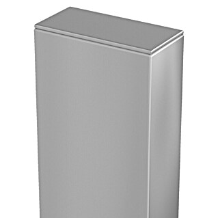 GME Tubo rectangular de compensación (L x An x Al: 4 x 2 x 200 cm, Metal, Cromo)