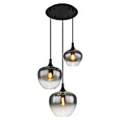 Globo Pendelleuchte Maxy (40 W, Ø x H: 48 x 120 cm, 3-Strahlig, Rauchfarben/ Schwarz, E27) | BAUHAUS