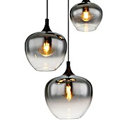 Globo Pendelleuchte Maxy (40 W, Ø x H: 48 x 120 cm, 3-Strahlig, Rauchfarben/ Schwarz, E27) | BAUHAUS