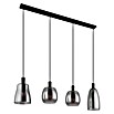 Globo Hängelampe Garri (Schwarz, Rauchfarben, 40 W, Anzahl Leuchtmittel: 4 Stk.) | BAUHAUS