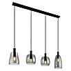 Globo Hängelampe Garri (Schwarz, Rauchfarben, 40 W, Anzahl Leuchtmittel: 4 Stk.) | BAUHAUS