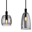 Globo Hängelampe Garri (Schwarz, Rauchfarben, 40 W, Anzahl Leuchtmittel: 4 Stk.) | BAUHAUS