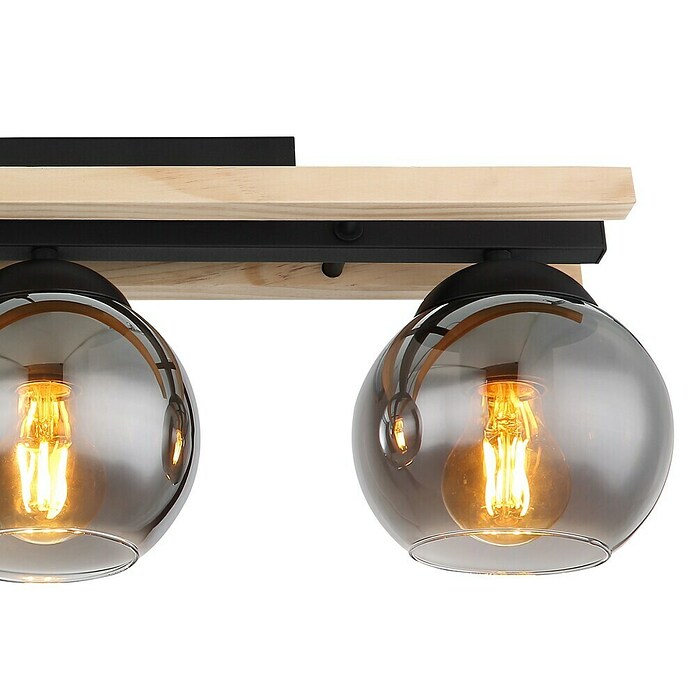 Globo Lámpara colgante Conni (25 W, Negro mate, E27, L x An x Al: 85 x 15 x 20,5 cm) | BAUHAUS