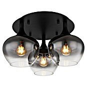 Globo Deckenleuchte Maxy (Ø x H: 450 x 255 mm, Anzahl Leuchtmittel: 3 Stk., Rauchgrau, E27, 40 W) | BAUHAUS