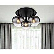 Globo Deckenleuchte Maxy (Ø x H: 450 x 255 mm, Anzahl Leuchtmittel: 3 Stk., Rauchgrau, E27, 40 W) | BAUHAUS