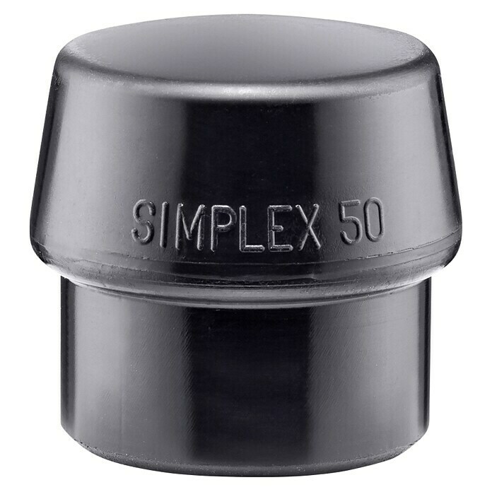 Halder Simplex Einsatz (Durchmesser Kopf: 50 mm, Schwarz, Mittelhart,  Passend für: Halder Schonhämmer Simplex)