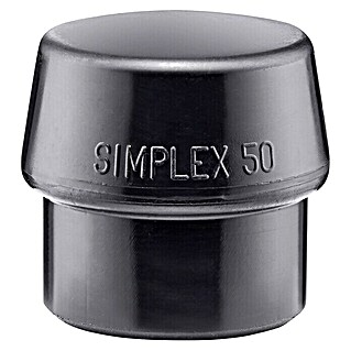 Halder Simplex Einsatz (Durchmesser Kopf: 50 mm, Schwarz, Mittelhart, Passend für: Halder Schonhämmer Simplex)
