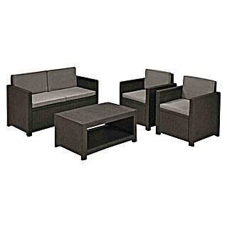 Allibert Loungemöbel-Set Monaco (4 -tlg., Graphit)