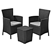 Allibert Gartenmöbel-Set Iowa (4 -tlg., Kunststoff, 100% Polyester, Anthrazit) | BAUHAUS
