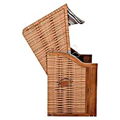 DeVries Strandkorb Trendy (L x B x H: 120 x 80 x 165 cm, Weiß-Beige-Braun (gestreift)) | BAUHAUS