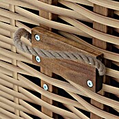 DeVries Strandkorb Trendy (L x B x H: 120 x 80 x 165 cm, Blau-Weiß (kariert)) | BAUHAUS