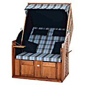 DeVries Strandkorb Trendy (L x B x H: 120 x 80 x 165 cm, Blau-Weiß (kariert)) | BAUHAUS