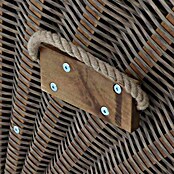 DeVries Strandkorb Trendy (L x B x H: 120 x 80 x 155 cm, Grün-Grau (kariert)) | BAUHAUS