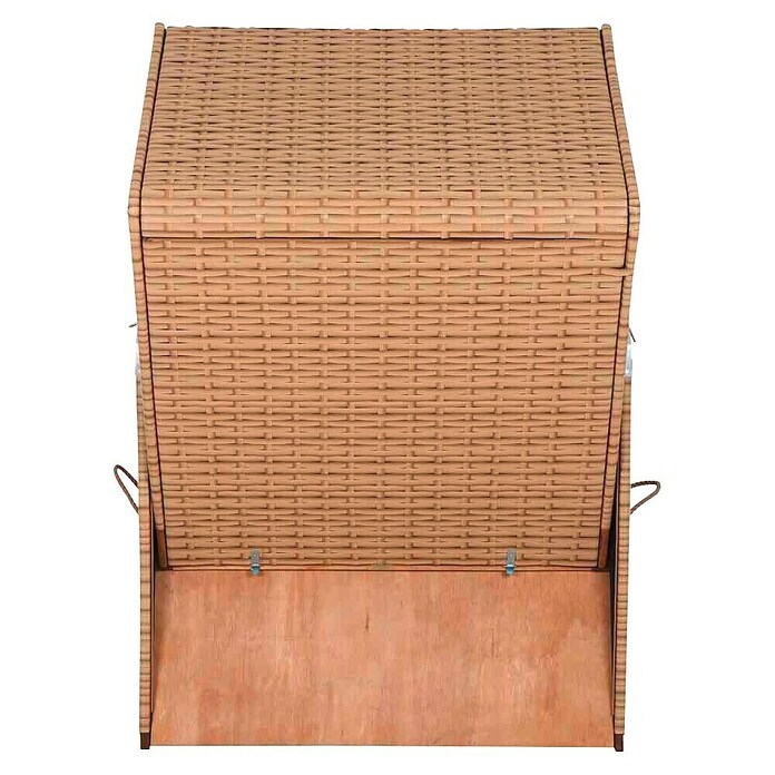 DeVries Strandkorb Trendy (L x B x H: 120 x 80 x 165 cm, Blau-Weiß (kariert)) | BAUHAUS