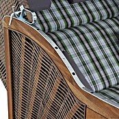 DeVries Strandkorb Trendy (L x B x H: 120 x 80 x 155 cm, Grün-Grau (kariert)) | BAUHAUS