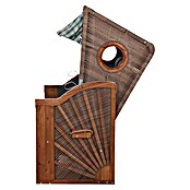 DeVries Strandkorb Trendy (L x B x H: 120 x 80 x 155 cm, Grün-Grau (kariert)) | BAUHAUS