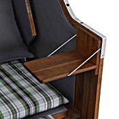 DeVries Strandkorb Trendy (L x B x H: 120 x 80 x 155 cm, Grün-Grau (kariert)) | BAUHAUS