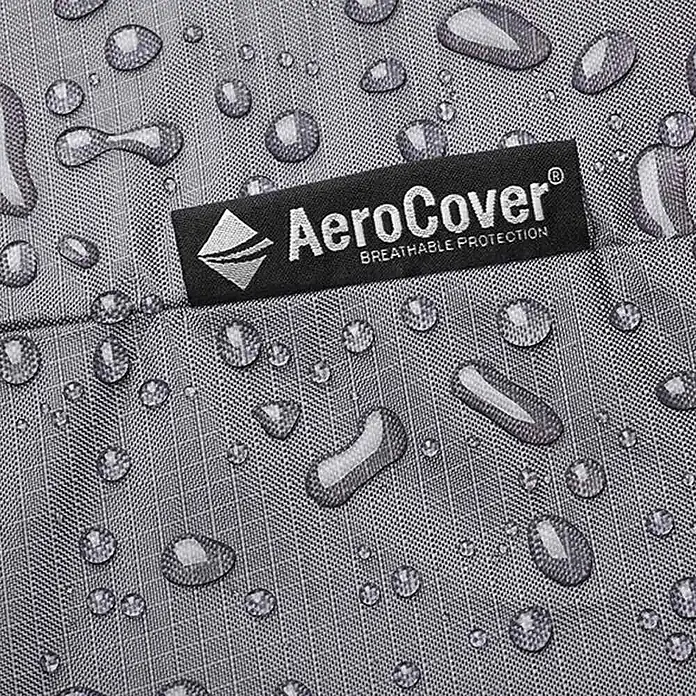 Siena Garden Schutzhülle AquaShield - Passend für: Siena Garden Markise Enna - Das Aerocover-Logo ist auf einem grauen, wasserfesten Stoff mit Wassertropfen aufgedruckt. Atmungsaktiver Schutz vor Feuchtigkeit.