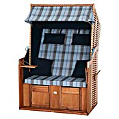DeVries Strandkorb Trendy (L x B x H: 120 x 80 x 165 cm, Blau-Weiß (kariert)) | BAUHAUS